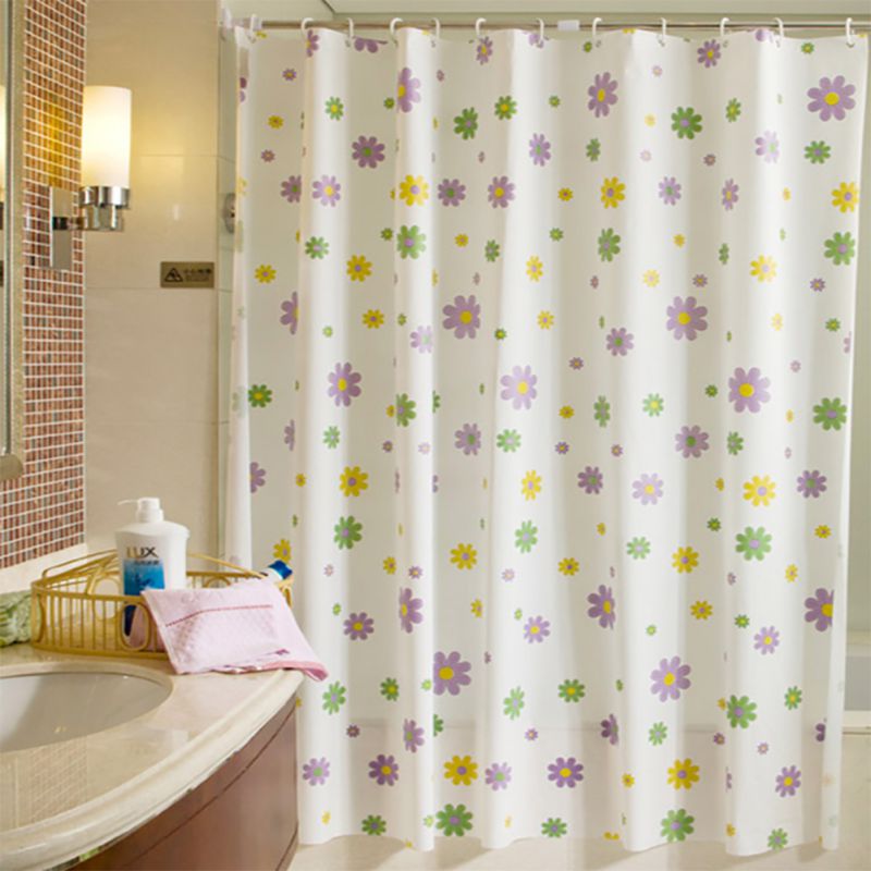 2016 New Shell Starfish Bathroom Waterproof Mildew Proof Shower Curtain With 12pcs Curtain Hooks Rings 180cm