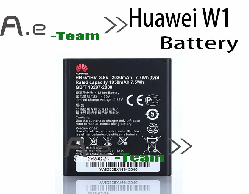 Huawei W1 Battery W1 C00 100 New Original 2020mAh bateria HB5V1HV Battery Huawei W1 U00 In