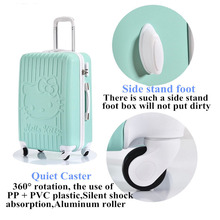 20Inch Travel Suitcase Spinner 4 wheel pink Hello Kitty ABS Luggage Bags Rolling Luggage Women and