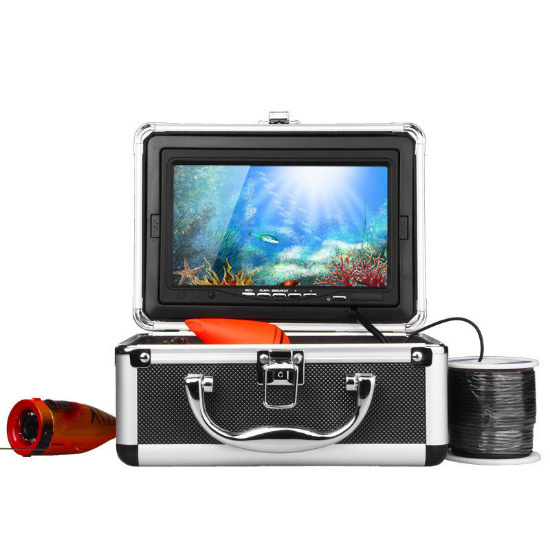7 LCD Underwater Video Camera Fish Finder HD 600TV Lines 30M Version Usage Time 7Hs CR110-7L with Light Breeding Monitor