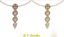 1Pcs Science Fine Jewelry Boho Chic Biology DNA Pendant Necklace Colar CC Molecule Necklaces Ladies Fashion