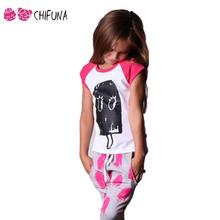 Summer Style New 2016 Kids Casual Cotton T-shirt Cute ice cream Pattern Fashion Kids Clothing Cartoon Vest Tee Boys & Girls Tops