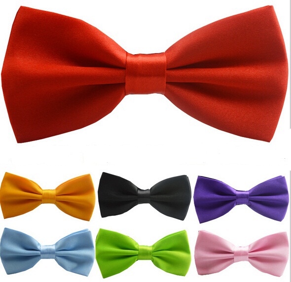 New 2014 Formal commercial bow tie male solid colo...