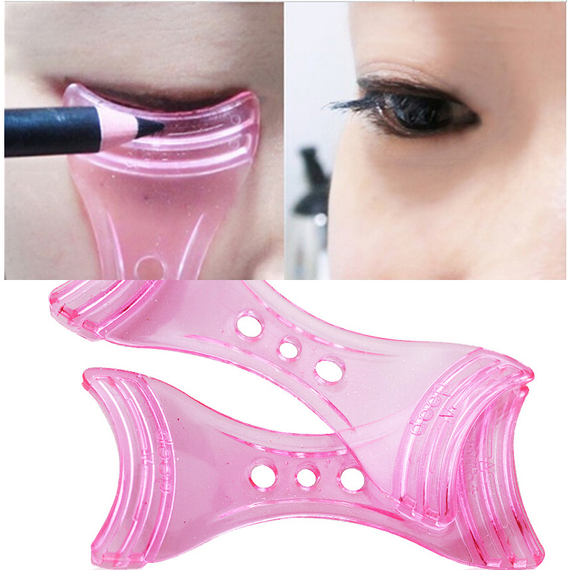 Pink Eyeliner Guide Pencil Template Shaper Assistant Aid Makeup Tool Eyeline New LY052