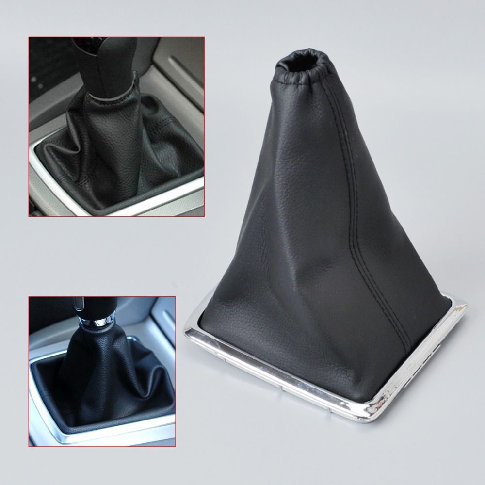New Black PU Leather Gear Boot Gaiter Cover For 2005-2012 Ford Focus    ECA02124