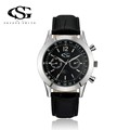 GS Brand Men Luxury Waterproof Watch Fashion Mens Analog Sport Watches Genuine Leather Men s Quartz