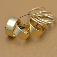 1Set/9PCS 2014 Fashion Unisex Punk Gold Tone Wide Thin Band Ring Knuckle Above Midi Rings Set Free Shipping