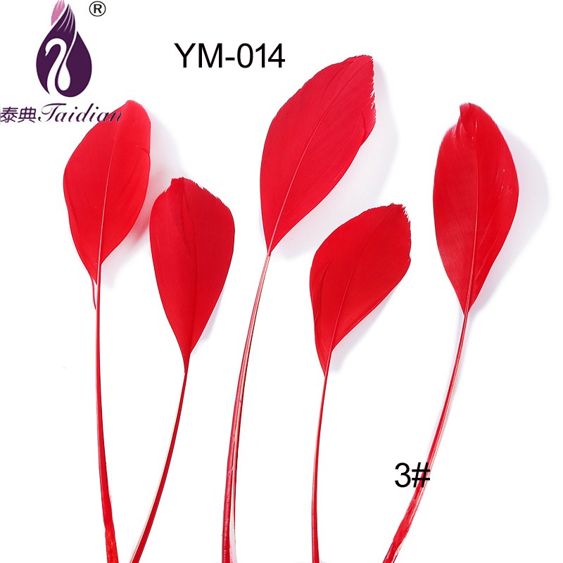 red natural dyed chicken feather ym-014-3# PLUMAGE