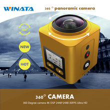 360 Degree camera 4K DSP 2448*2448 30FPS Ultra HD Panoramic 360 Sport Cam 1440P 60FPS 360*220 Wide-angle Panorama video Camera
