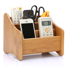 Wooden Tablet Smartphone Remote Control Stand Holder Charging Dock Storage Box for iphone ipad Samsung Xiaomi HTC