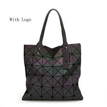 2016 New Women Bao Bao Bag Geometry Package Luminous Sequins Mirror Plain Folding Bags Women Famous Brands Lady BaoBao Handbags