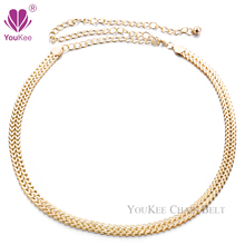 Sexy Chain Belt For Women Gold Plated Thin Waistband Metallic Gold Belt Body Chain Accessories Women’s Belt (BL-454) YouKee Belt