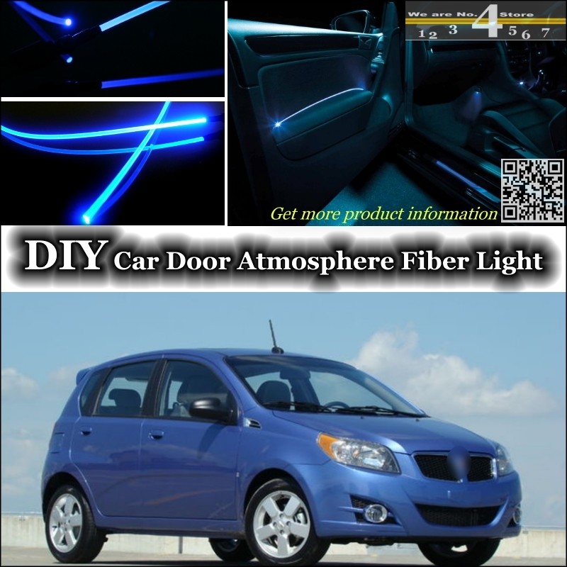 interior Ambient Light Tuning Atmosphere Fiber Optic Band Lights For Pontiac G3 Wave Inside Door Panel illumination