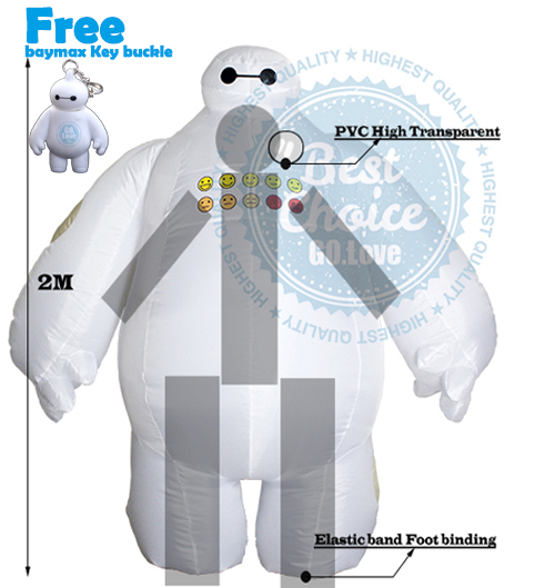 Halloween Big Hero 6 Inflatable Baymax Costume for Women or Men Adult