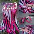 2016 New Arrived Noble Luxurious Wedding Ribbon Wands Stick With Pearl and Bowknot For Wedding Party