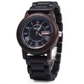 2016 New Fashion Seasonal Date Day Display Male Quartz Watch Maple Band Men Wristwatch for Christmas