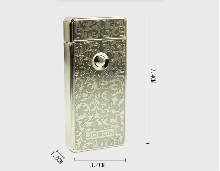 Buy JOBON Luxury Electronic Arc Rechargeable Cigarette Lighter SILVER