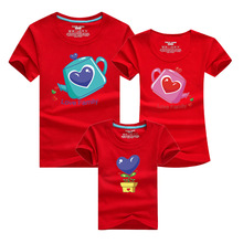 Love Family Summer Cotton Tshirt Family Clothes Set Family Matching Outfit Short Sleeve Top For Kids Women Men Plus Size T Shirt