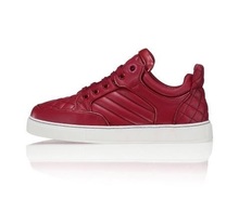 2015 new red shoes women brand royaums lace up casual shoes high top genuine leather with