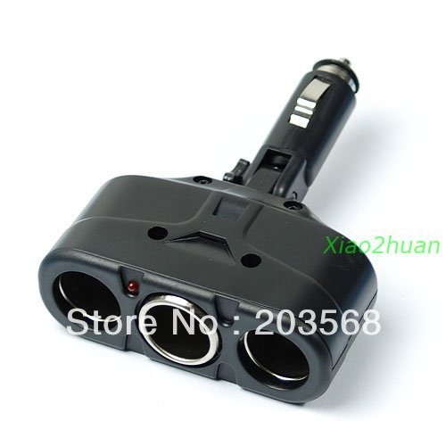 Free shipping! 2pcs/lot Car Cigarette Socket Splitter Adapter Charger 3 Way 12V