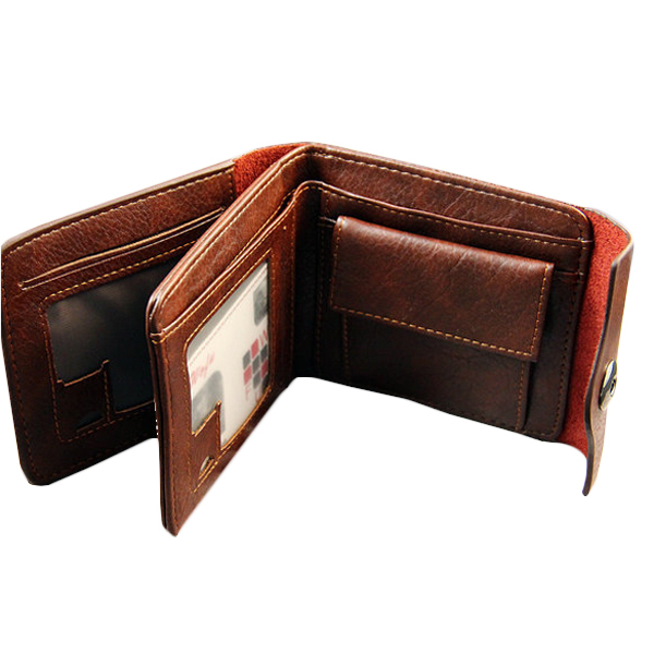 3 Fold Solid Color Carteira Masculina Couro Genuine Leather Men Wallet Desigual Man Hasp Coin Bag