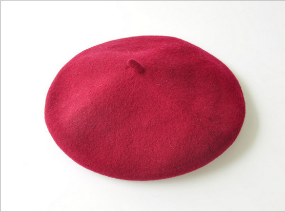 New Fashion Cai0053 Solid Color Warm Wool Winter Women Girl Beret French Artist Beanie Hat Ski