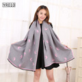 Fashion Double Cashmere Blanket Scarf Luxury Shawl Brand Design Women Winter Bird Scarves New Pashmina Girls