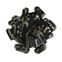 Brand New U Shape Black Colored Stainless Steel Snap Clips for Feather Hair Extensions Wigs Weft DIY – 40 PCS FreeShipping 1pack