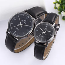 Feifan Brand Lovers’ Watches Men Women Dress Watch Couple Quartz Casual Watch Pair Leather Band Unisex Dress Clock
