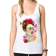 2016 New Frida Kahlo Women Tank tops Fashion Frida in Love Printed sports vest Novelty Camisole