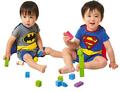 Free Ship 4 sets Baby Boy Girl Superman Romper with Dress Smock Short Sleeve Batman Romper