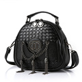 Trendy Casual Small Bag Women Exquisite Knitting Shoulder Bag Chain Metallic Tassels MINI Chic Hand Bag