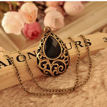 Hign Quality Low Price Fine Jewelry Fashion Vintage Hollow carved gem Necklace statement necklace pendant jewelry wholesale
