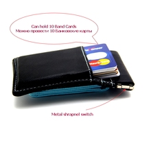 2015 Fashion Multi function Korea design Unisex Men Wallet Card Money Leather Cards Holder Clip