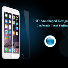 5000pcs 0.26mm 9H 2.5D arc edge explosion proof tempered glass screen protector for iphone 6 plus 6s plus 5.5”