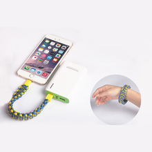 New Fashion Mobile Phone Charging USB Cable Bracelet For Samsung Android Micro USB Universal Data Cable Charge Line For Iphone 6