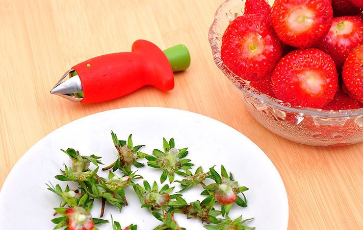 Kitchen Tomato Stalks Remover Strawberry Pedicle Huller Pitter Kitchen Fruit Vegetable Tools