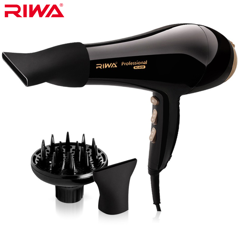 Riwa Aeolus series professional hair dryer Low noise 2000W high power anion ceramic hair dryer for salon