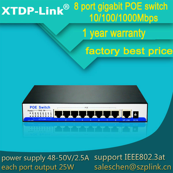 8 channel poe gigabite poe switch 9 port network s...