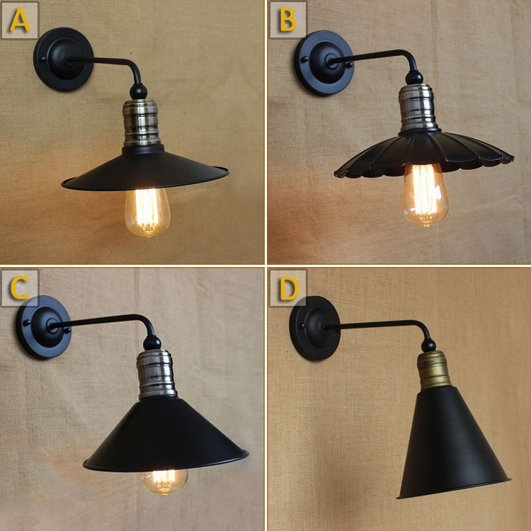 New Creative Personality Industrial Vintage Iron Wall Lamp Loft Style Retro Study Wall Light Sitting Room Light Free Shipping