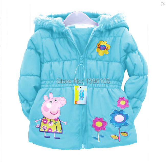 New 2014 Peppa Pig Coats For Children Outerwear Kids Jackets Children
