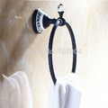 Free Shipping Good quality Ceramic Style Printing Bathroom Towel Ring Wall Mounted Copper Towel Rack