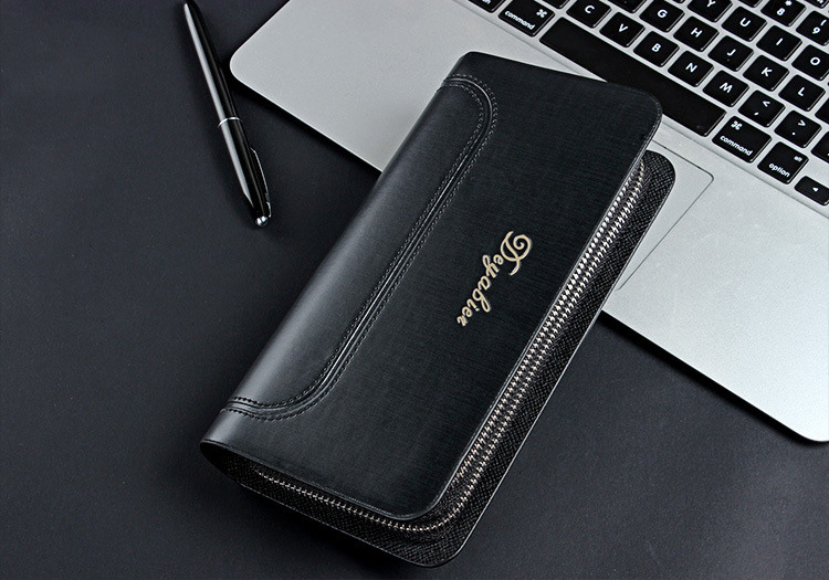 2015 fashion casual design men clutch with multiple Card Holder and phone pouch card wallet men