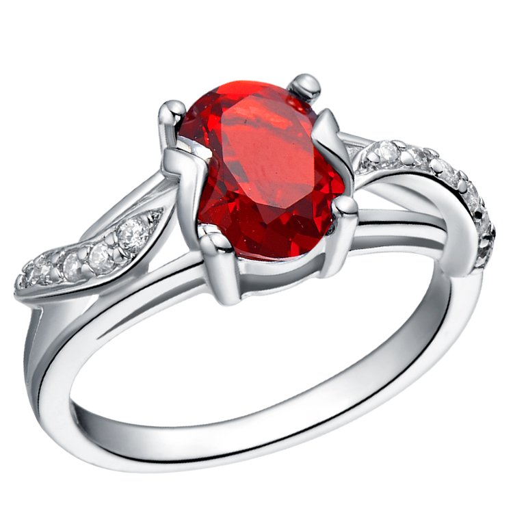 Red Rings Simulated Zircon Diamonds Ring for Women BluePurple ...