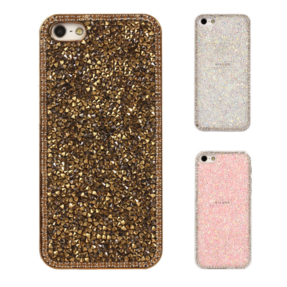 For iPhone 5 5S Phone Case Luxury Bling Fashion Crystal Diamond Rhinestone Sparkle Hard Case Cover Skin