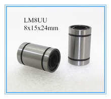 10pcs LM8UU 8mm 8x15x24mm Ball Bearing Bush Bushing 8mmx15mmx24mm for 3D printer parts