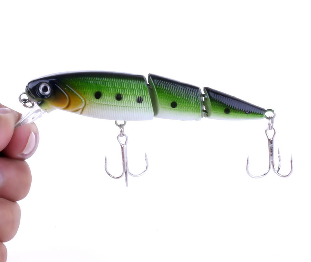 4Pcs//Set Metal Steel Fishing Lures Bass CrankBait Spoon Crank Bait Tackle Hooks