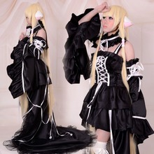 Chobits Black Chi Freya Hibiya Chi Cosplay Costume Floor-length Gothic Lolita Fancy Dress Halloween Costume for Women Order Size