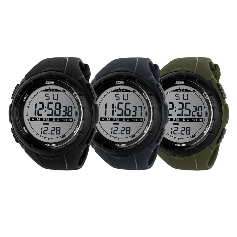 Top Quality ArmyGreen Men LED Digital Military Watch Dive Swim Watches Fashion Outdoor Sports WristwatchesWomen Men