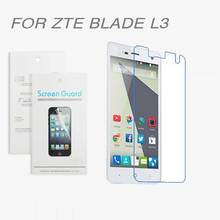 For ZTE Blade L3,3pcs/lot High Clear LCD Screen Protector Film Screen Protective Film Screen Guard For ZTE Blade L3